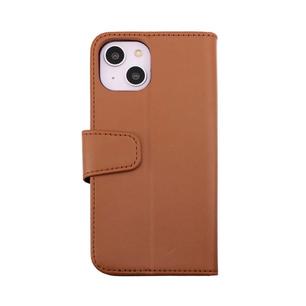 iPhone 14 Fodral Utfällbart Kortfack Brun