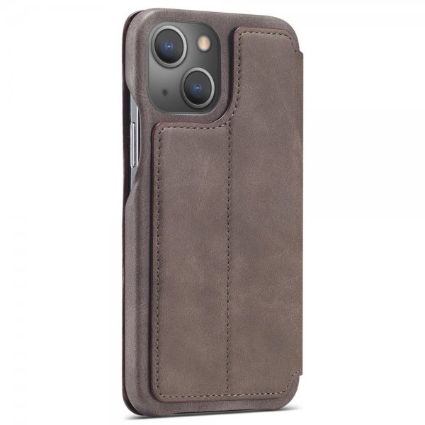 iPhone 14 Plus Fodral Flip Mörkbrun