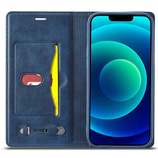 iPhone 14 Plus Fodral Kortfack Utsida Blå