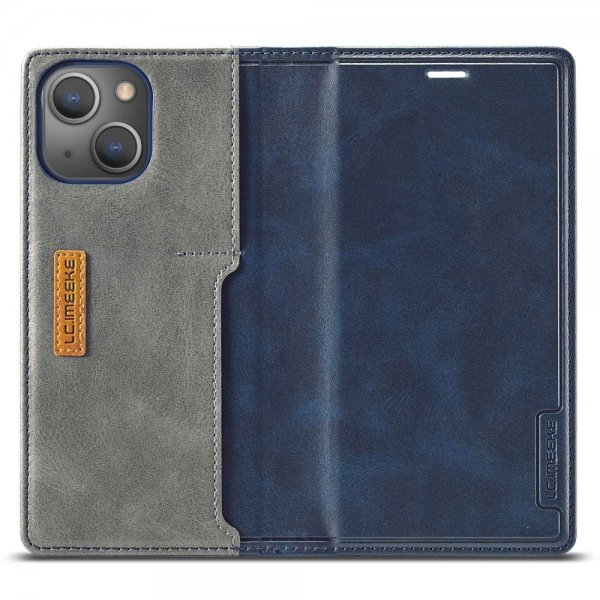 iPhone 14 Plus Fodral Kortfack Utsida Blå