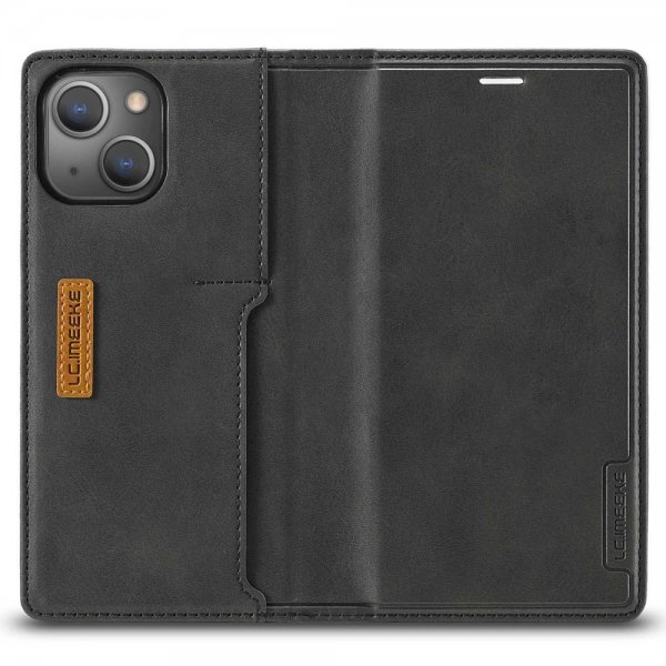 iPhone 14 Plus Fodral Kortfack Utsida Svart