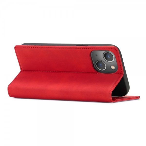 iPhone 14 Plus Fodral med Kortfack Flip Röd