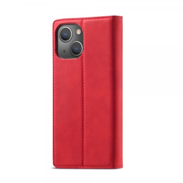 iPhone 14 Plus Fodral med Kortfack Flip Röd