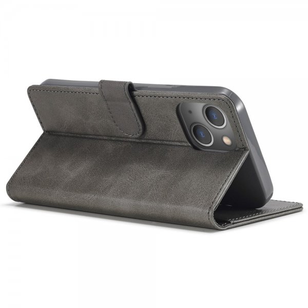 iPhone 14 Plus Fodral med Kortfack Stativfunktion Grå