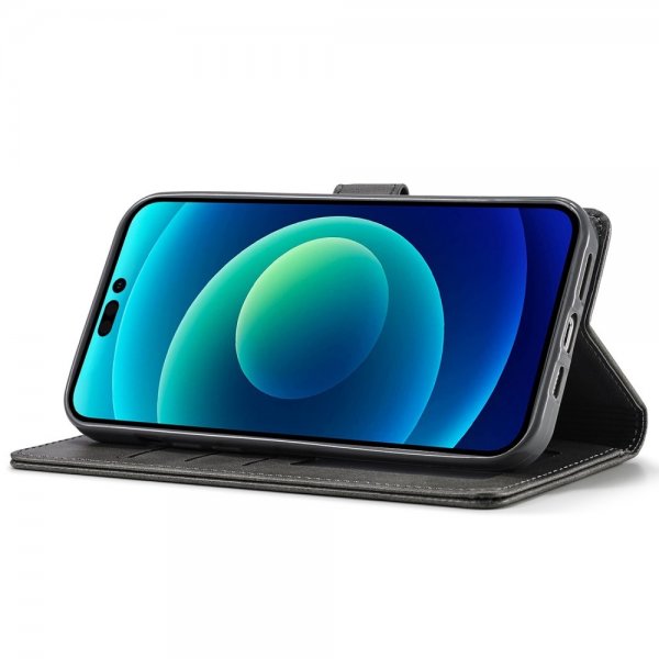 iPhone 14 Plus Fodral med Kortfack Stativfunktion Grå