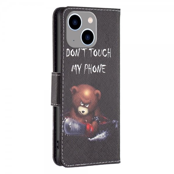 iPhone 14 Plus Fodral Motiv Björn Don't Touch My Phone