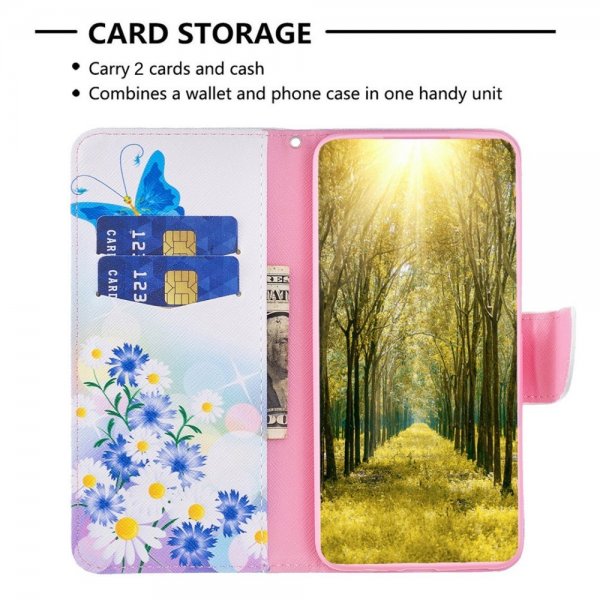 iPhone 14 Plus Fodral Motiv Fjärilar och Blommor