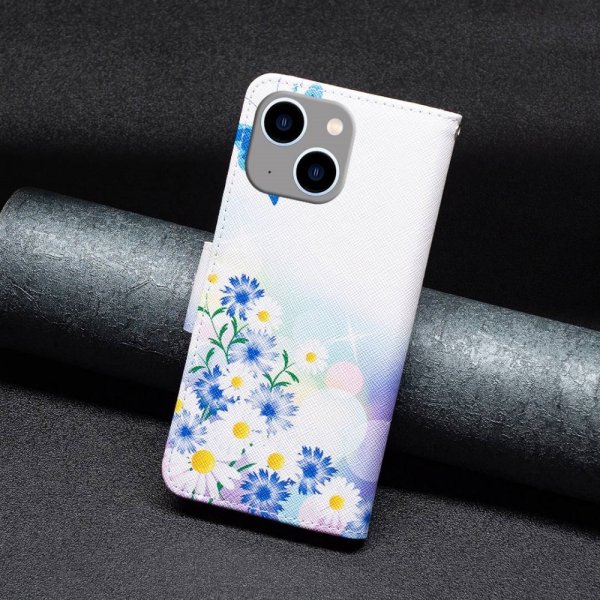 iPhone 14 Plus Fodral Motiv Fjärilar och Blommor