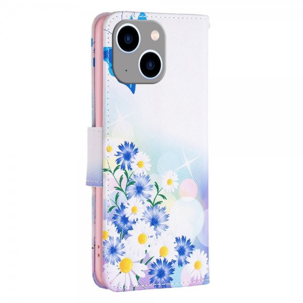iPhone 14 Plus Fodral Motiv Fjärilar och Blommor