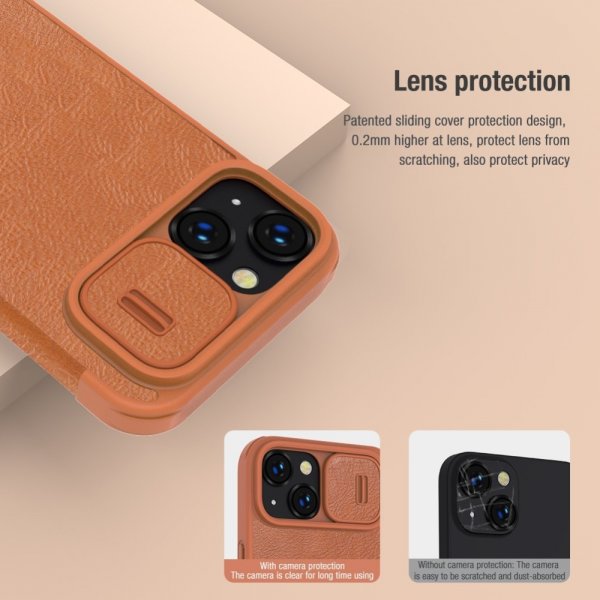 iPhone 14 Plus Fodral Qin Pro Series Brun