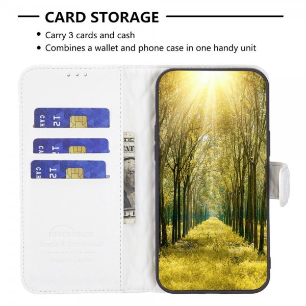 iPhone 14 Plus Fodral Rombmönster Vit