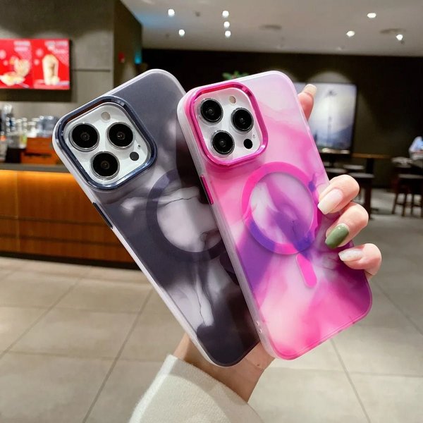 iPhone 14 Plus Skal Mönster Abstrakt Grå