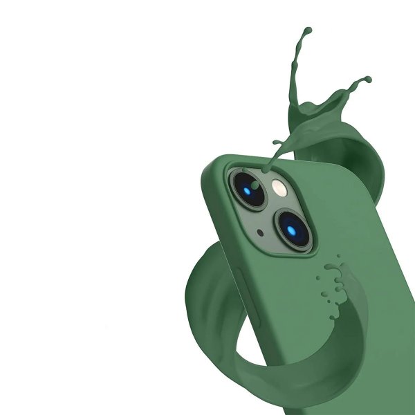 iPhone 14 Plus Skal Silikon MagSafe Grön