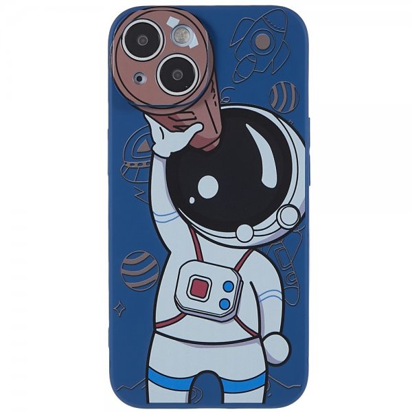 iPhone 14 Plus Skal Astronaut Blå Brun