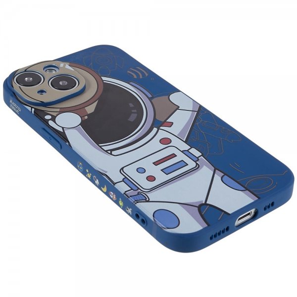 iPhone 14 Plus Skal Astronaut Blå Grå