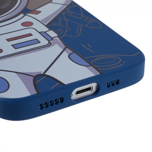 iPhone 14 Plus Skal Astronaut Blå Grå