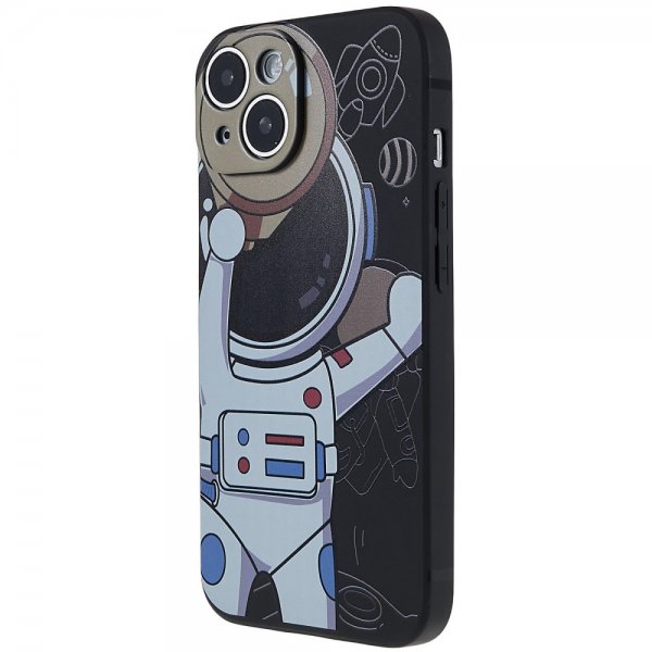 iPhone 14 Plus Skal Astronaut Svart Grå