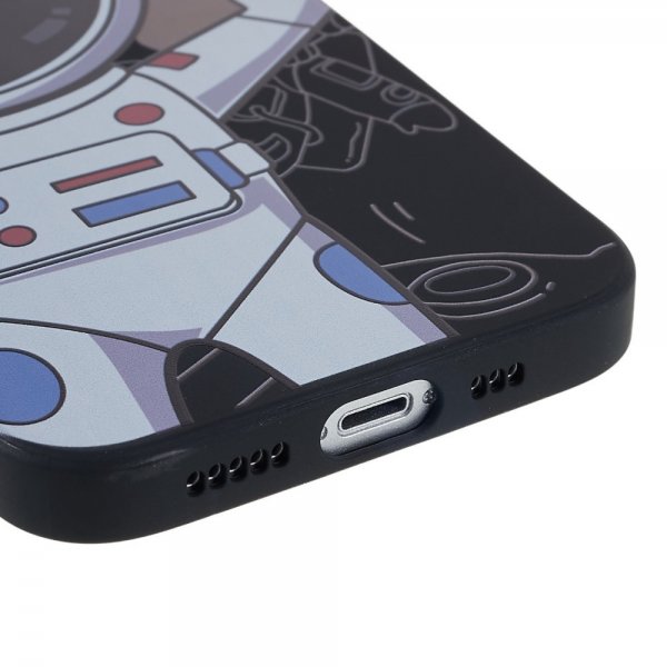 iPhone 14 Plus Skal Astronaut Svart Grå