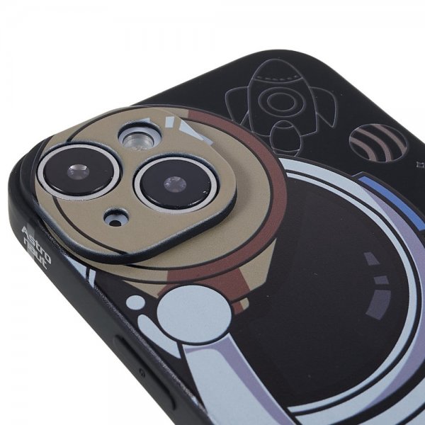 iPhone 14 Plus Skal Astronaut Svart Grå