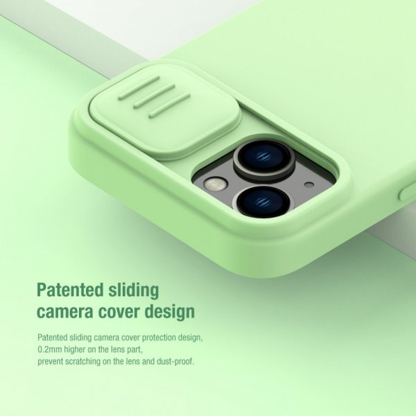 iPhone 14 Plus Skal CamShield Silky MagSafe Grön