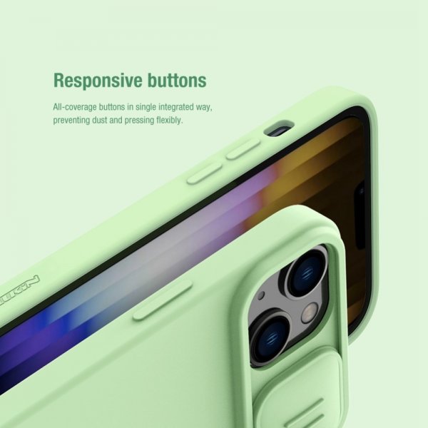 iPhone 14 Plus Skal CamShield Silky MagSafe Grön