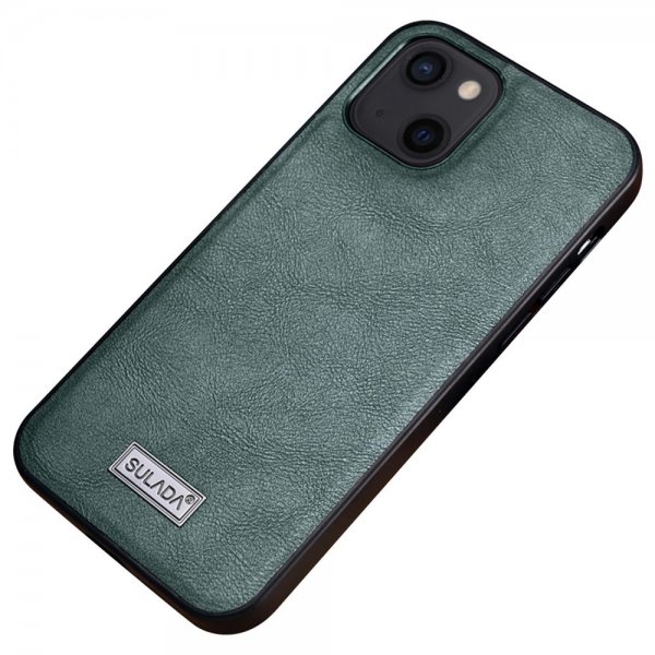 iPhone 14 Plus Skal Lädertextur Grön
