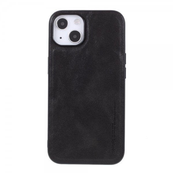 iPhone 14 Plus Skal Lädertextur Svart