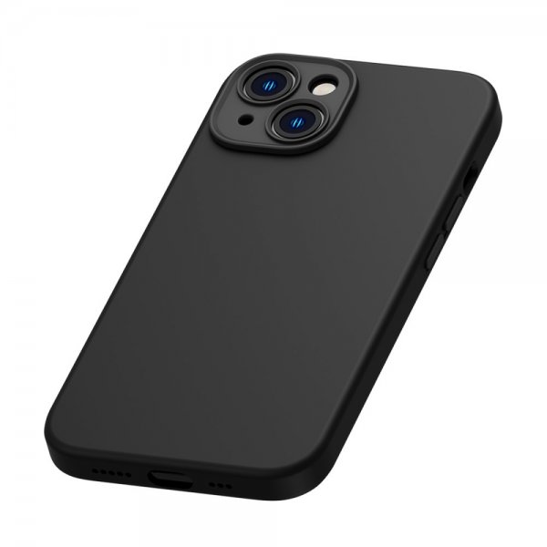 iPhone 14 Plus Skal Liquid Silica Gel MagSafe Svart