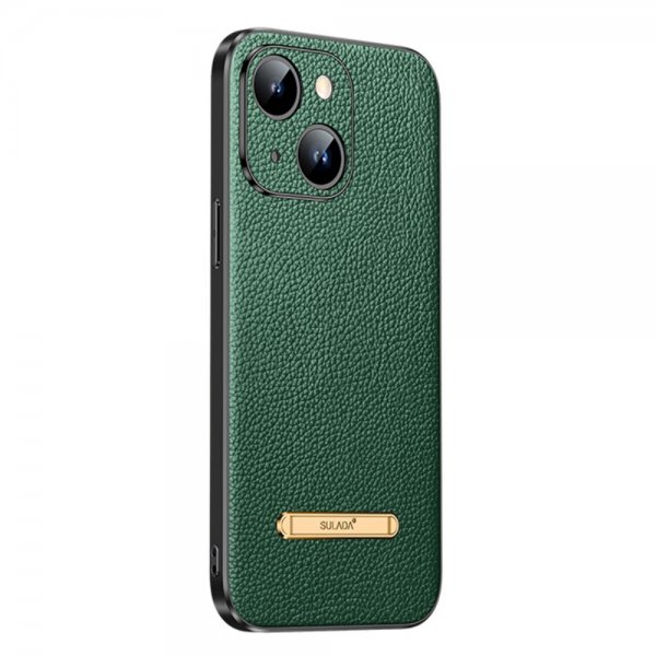 iPhone 14 Plus Skal med Stativ Grön