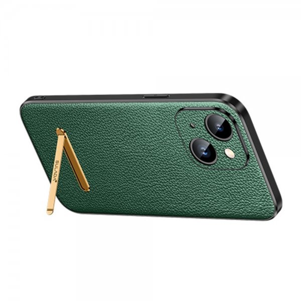 iPhone 14 Plus Skal med Stativ Grön