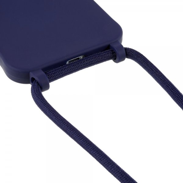 iPhone 14 Plus Skal med Strap Blå