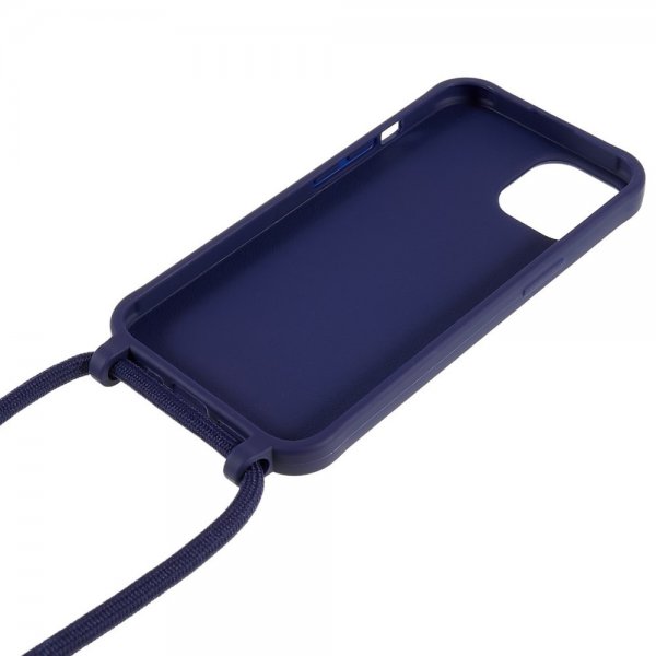 iPhone 14 Plus Skal med Strap Blå