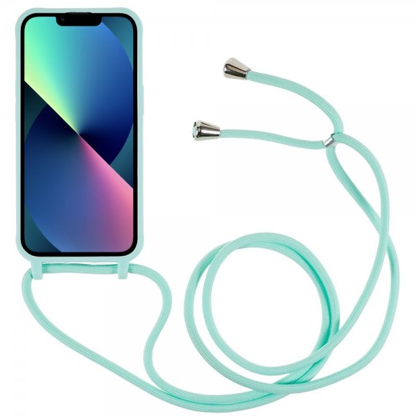 iPhone 14 Plus Skal med Strap Grön