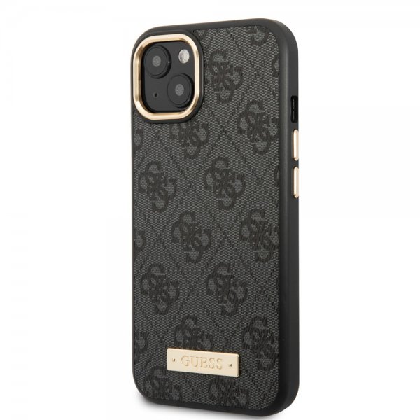 iPhone 14 Plus Skal Metal Plate Logo MagSafe Svart