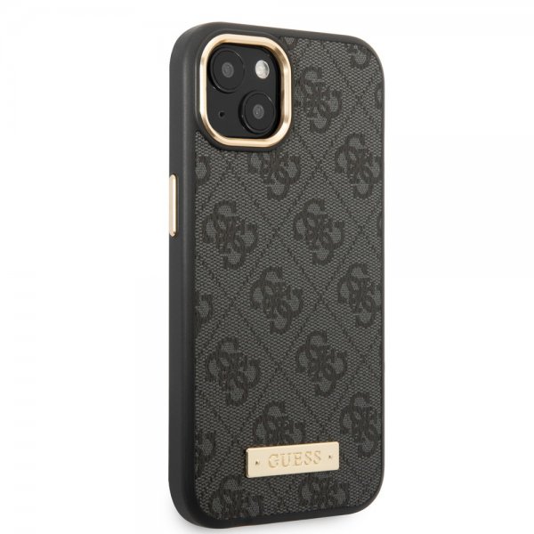 iPhone 14 Plus Skal Metal Plate Logo MagSafe Svart