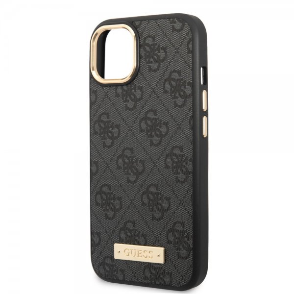 iPhone 14 Plus Skal Metal Plate Logo MagSafe Svart