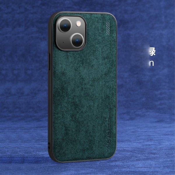iPhone 14 Plus Skal Mockatextur Grön