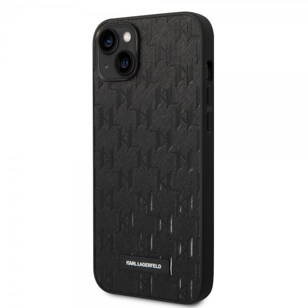 iPhone 14 Plus Skal Saffiano Monogram Svart