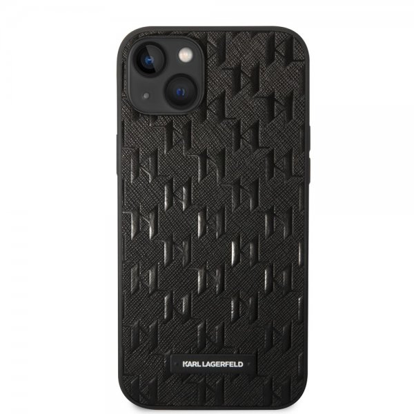 iPhone 14 Plus Skal Saffiano Monogram Svart
