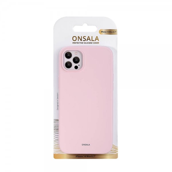 iPhone 14 Plus Skal Silikon Chalk Pink