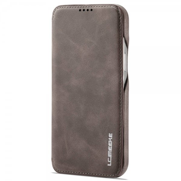 iPhone 14 Pro Fodral Flip Mörkbrun