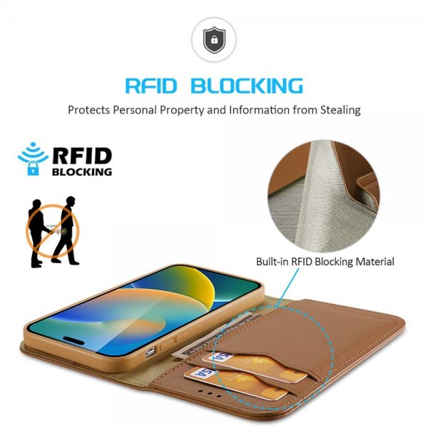 iPhone 14 Pro Fodral Hivo Series Brun