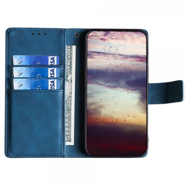 iPhone 14 Pro Fodral Krokodilmönster Blå
