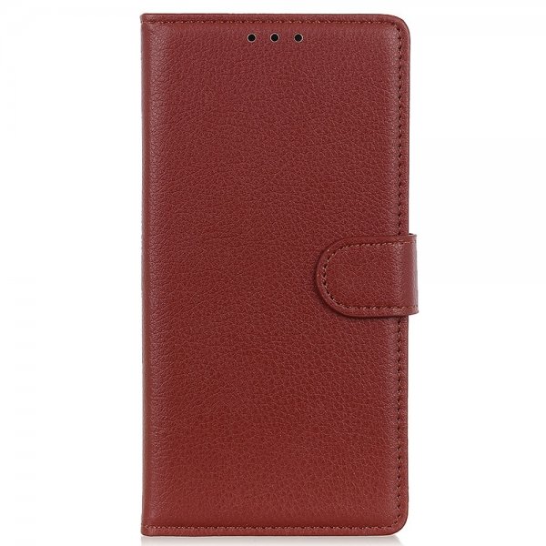 iPhone 14 Pro Fodral Litchi Brun