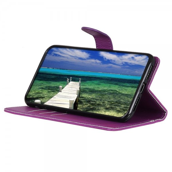 iPhone 14 Pro Fodral Litchi Lila