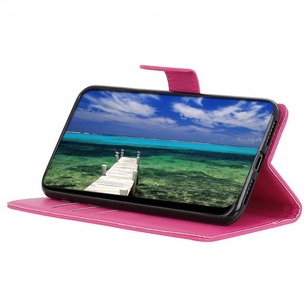iPhone 14 Pro Fodral Litchi Magenta