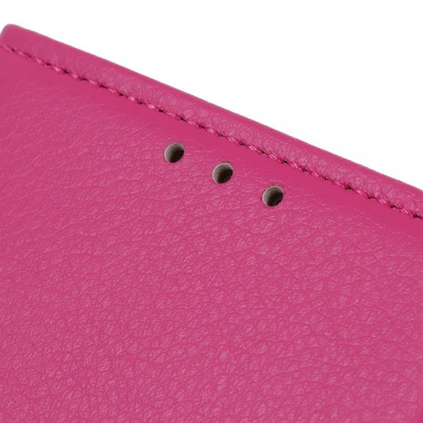 iPhone 14 Pro Fodral Litchi Magenta