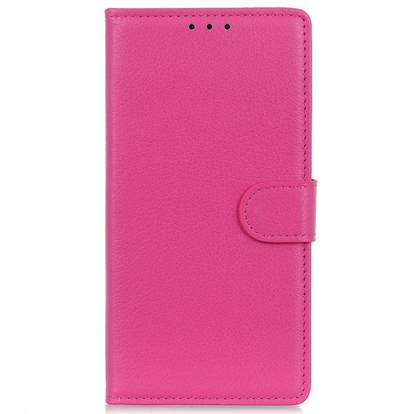 iPhone 14 Pro Fodral Litchi Magenta