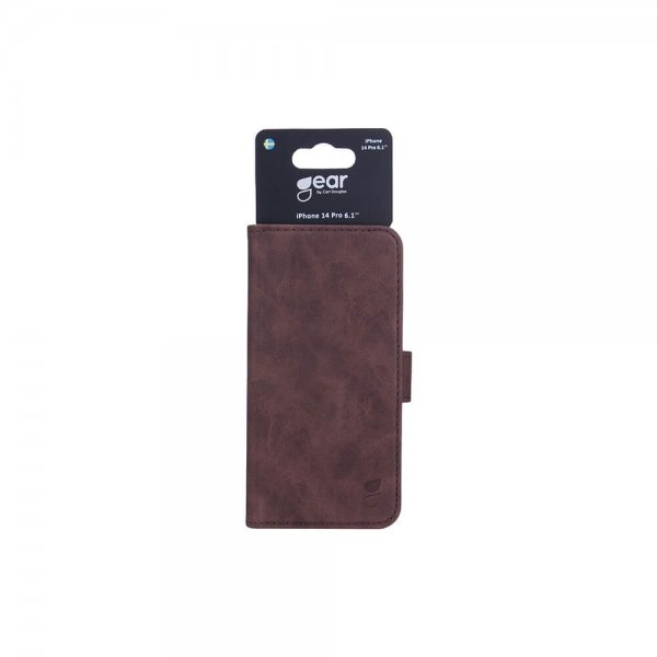 iPhone 14 Pro Fodral med Kortfack Brun