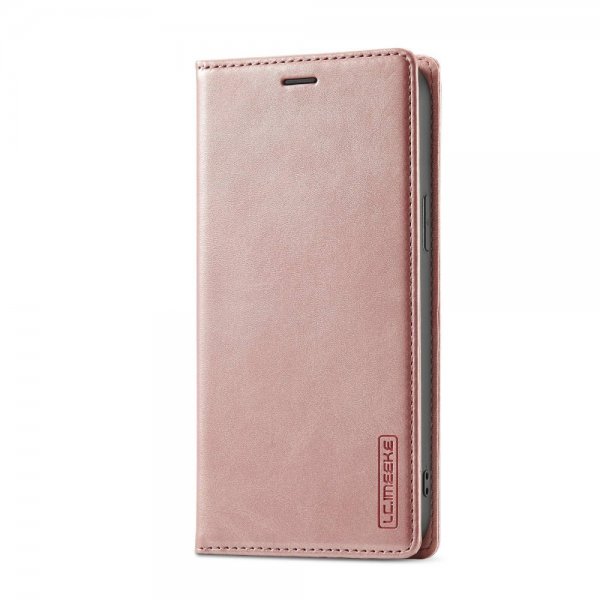 iPhone 14 Pro Fodral med Kortfack Flip Rosa